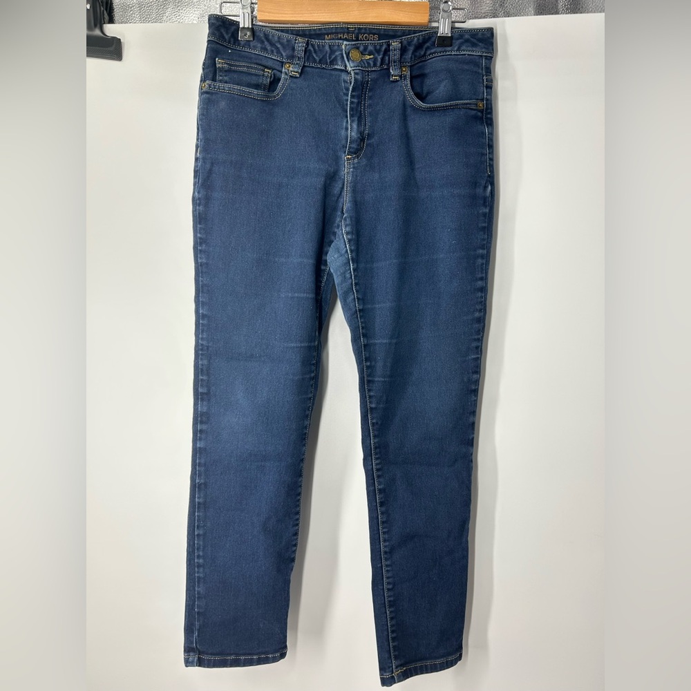Michael Kors Dark Blue Cropped Skinny Jeans Size 8